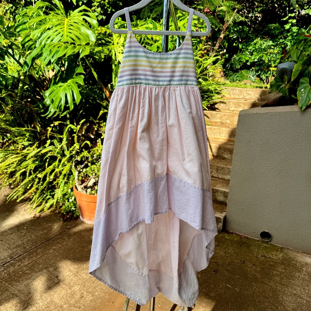 PLEIADES DESIGNS- Rainbow Stripe Dress- Size 7
